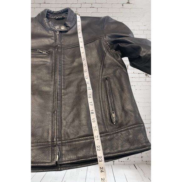 Mossi Genuine Leather Moto Bomber Jacket Sz. 10 - Picture 8 of 14